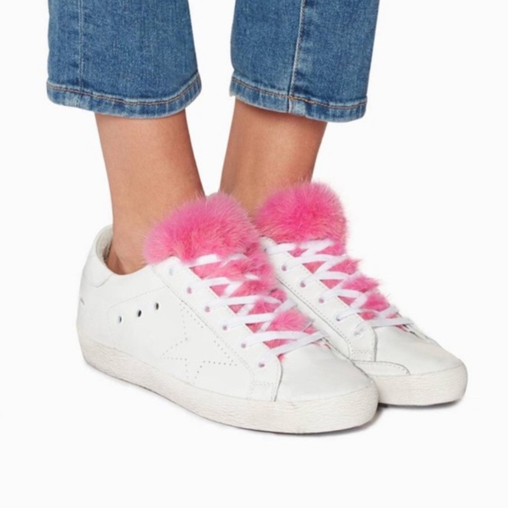 Golden goose rare mink fur sneakers